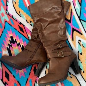 Style & Co Rudyy Slouchy Brown Boot